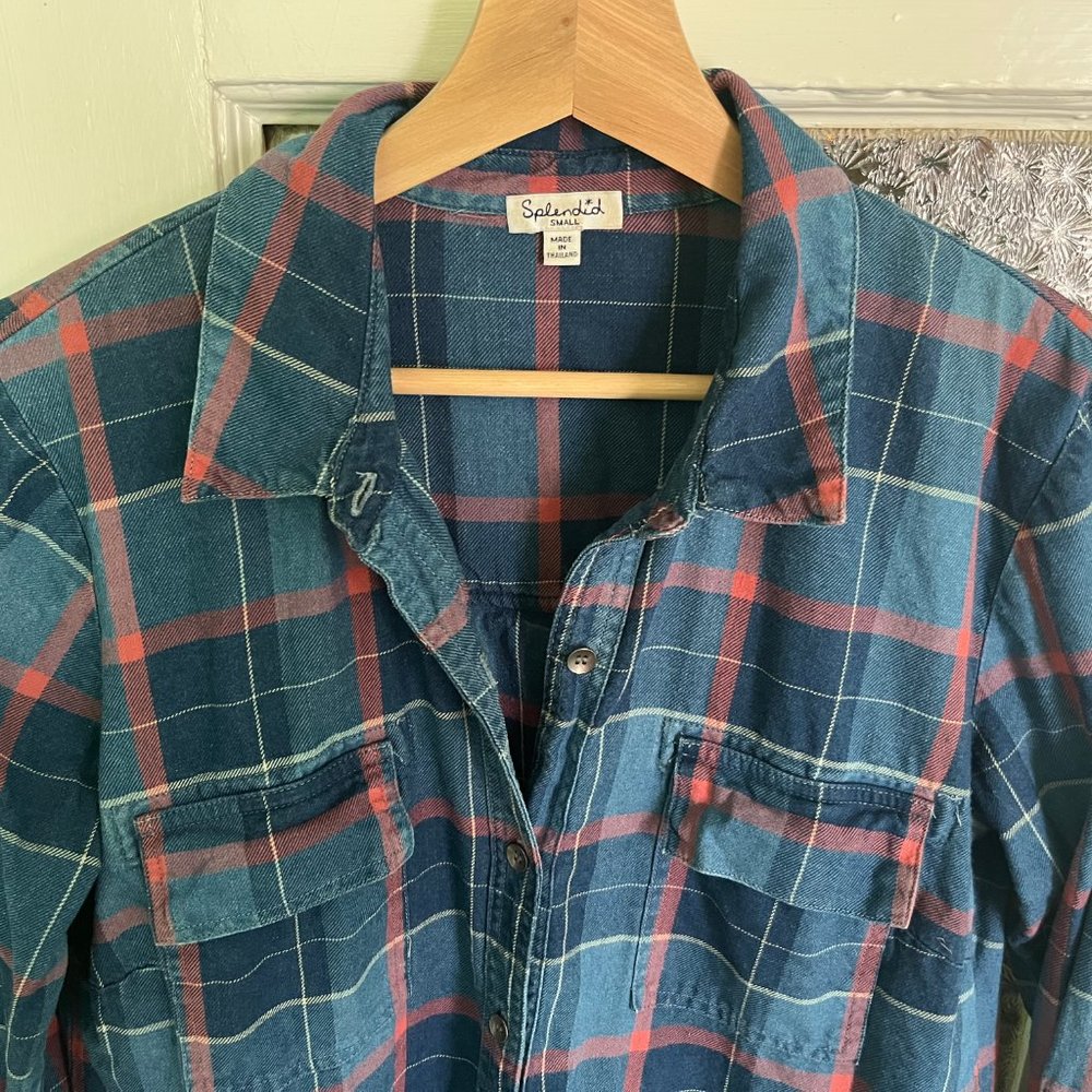 Splendid Plaid Button-Down Shirt - image 3